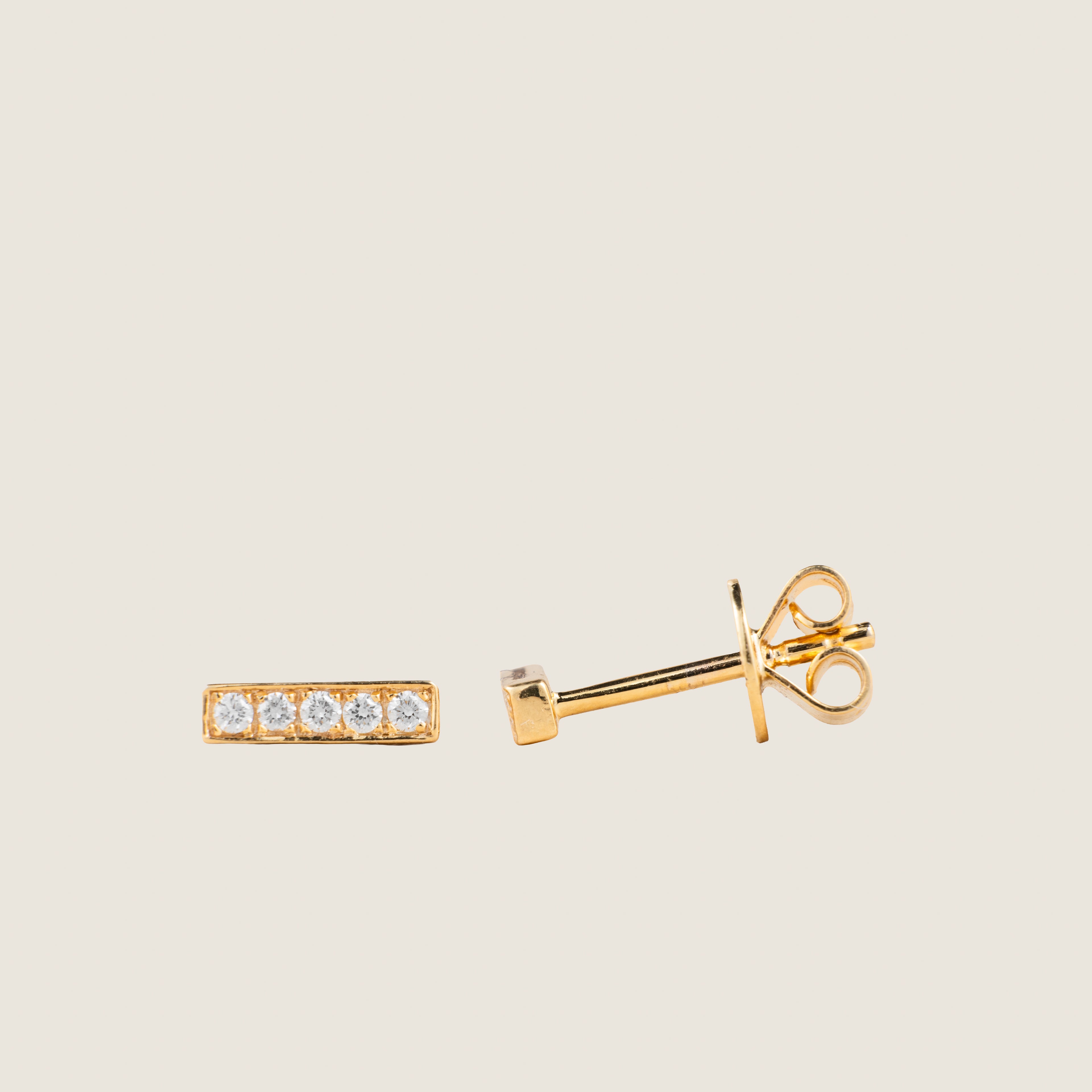 Bar Line Stud Earrings