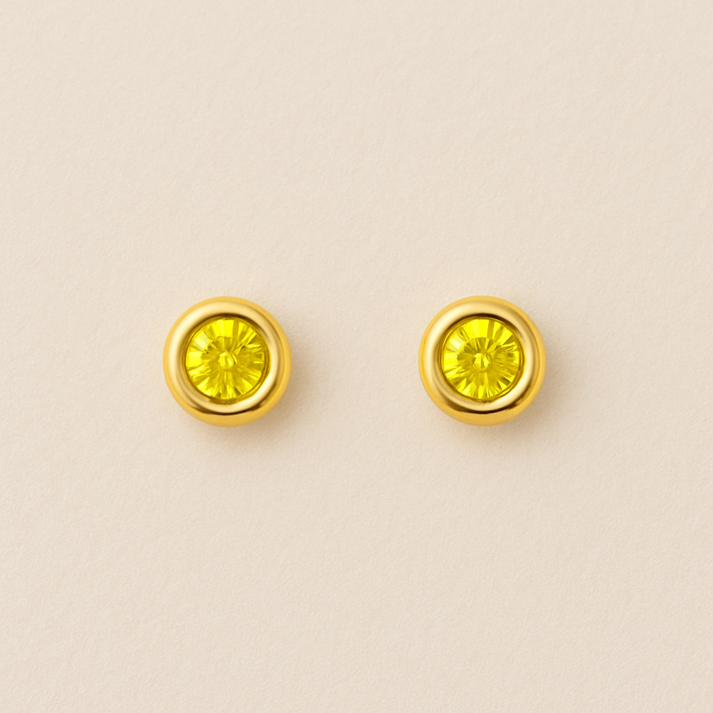 Yellow Diamond Earrings