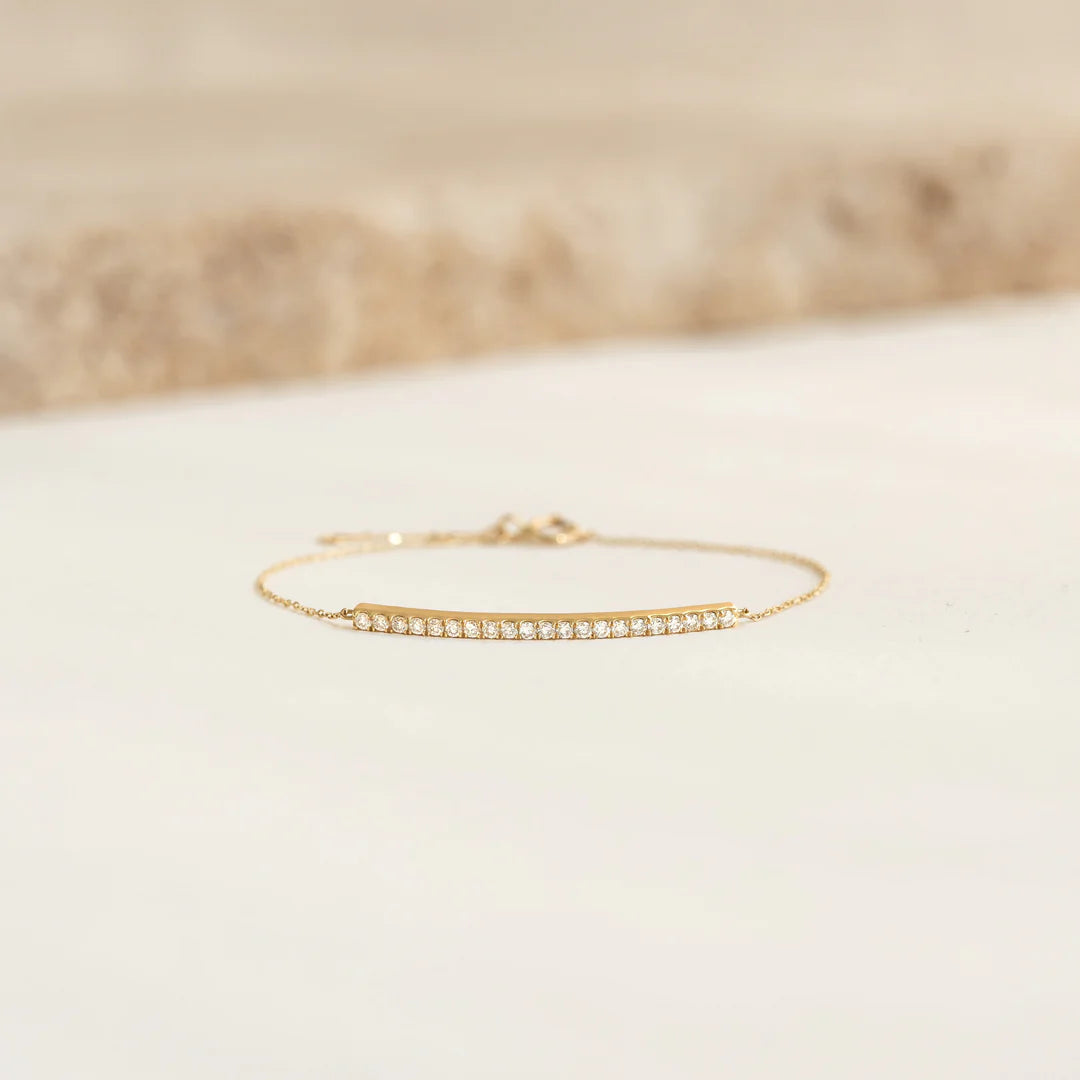 Curved Bar Bracelet Chain