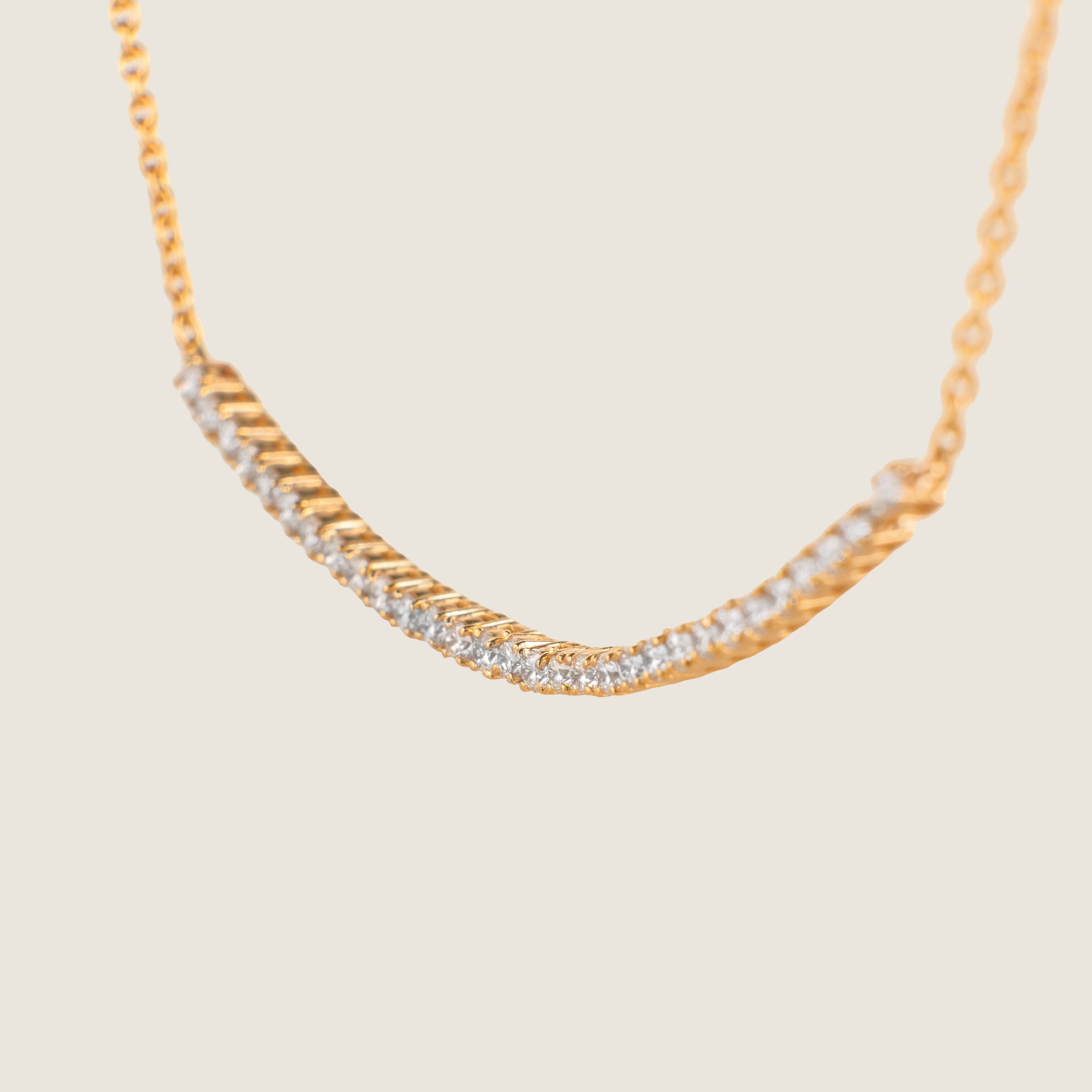 Half-Tennis Pendant Chain