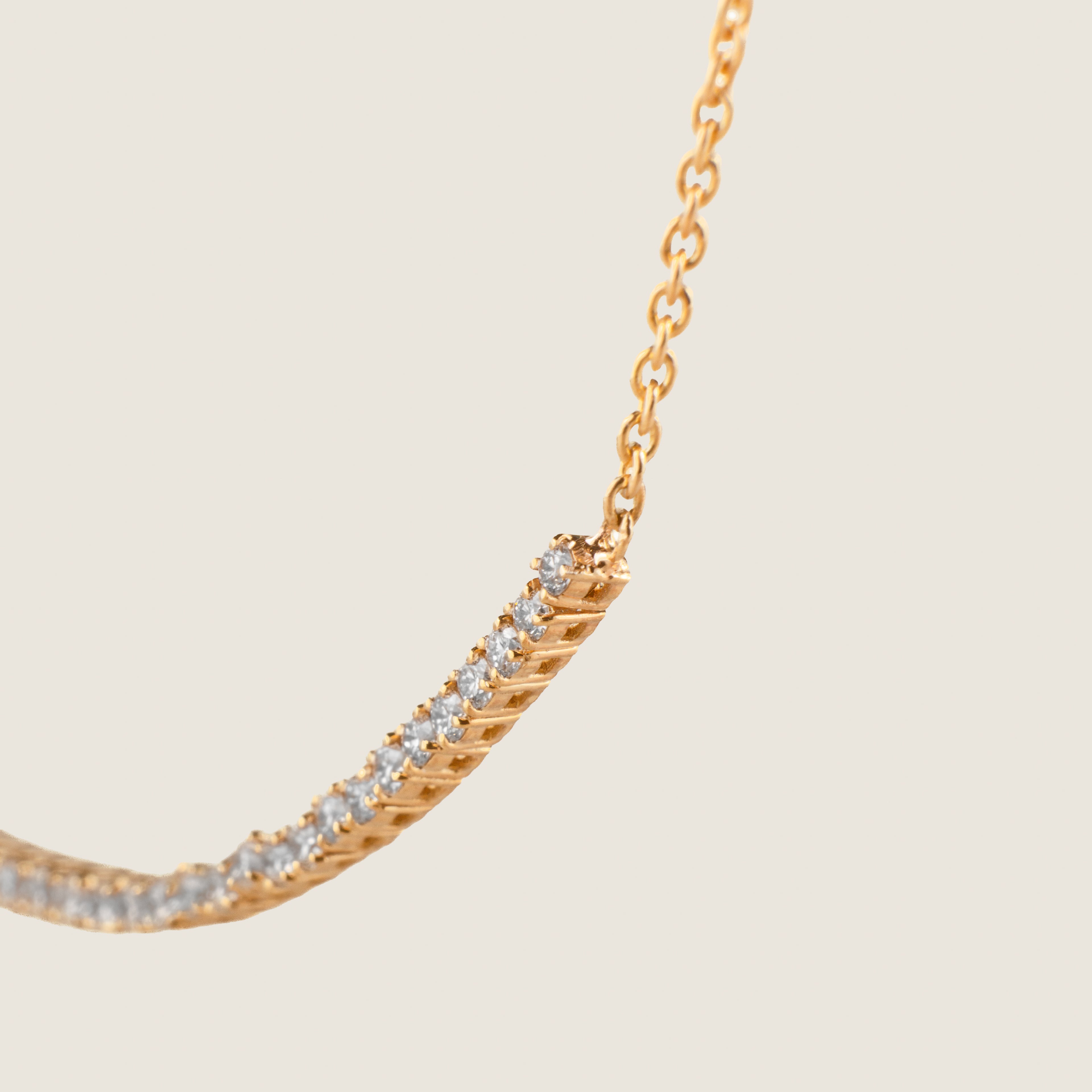 Half-Tennis Pendant Chain