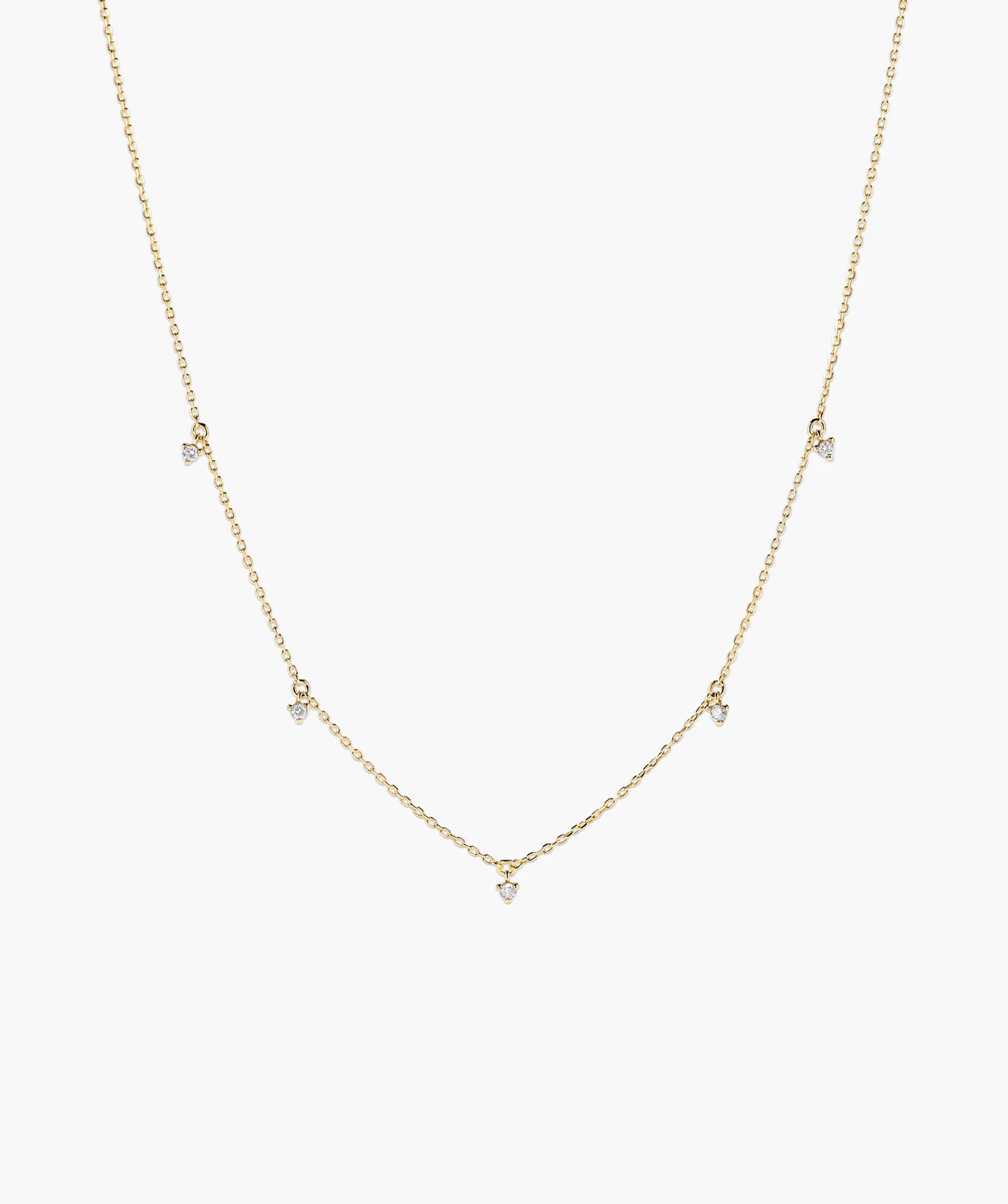 Multi-Stone Drop Pendant Necklace
