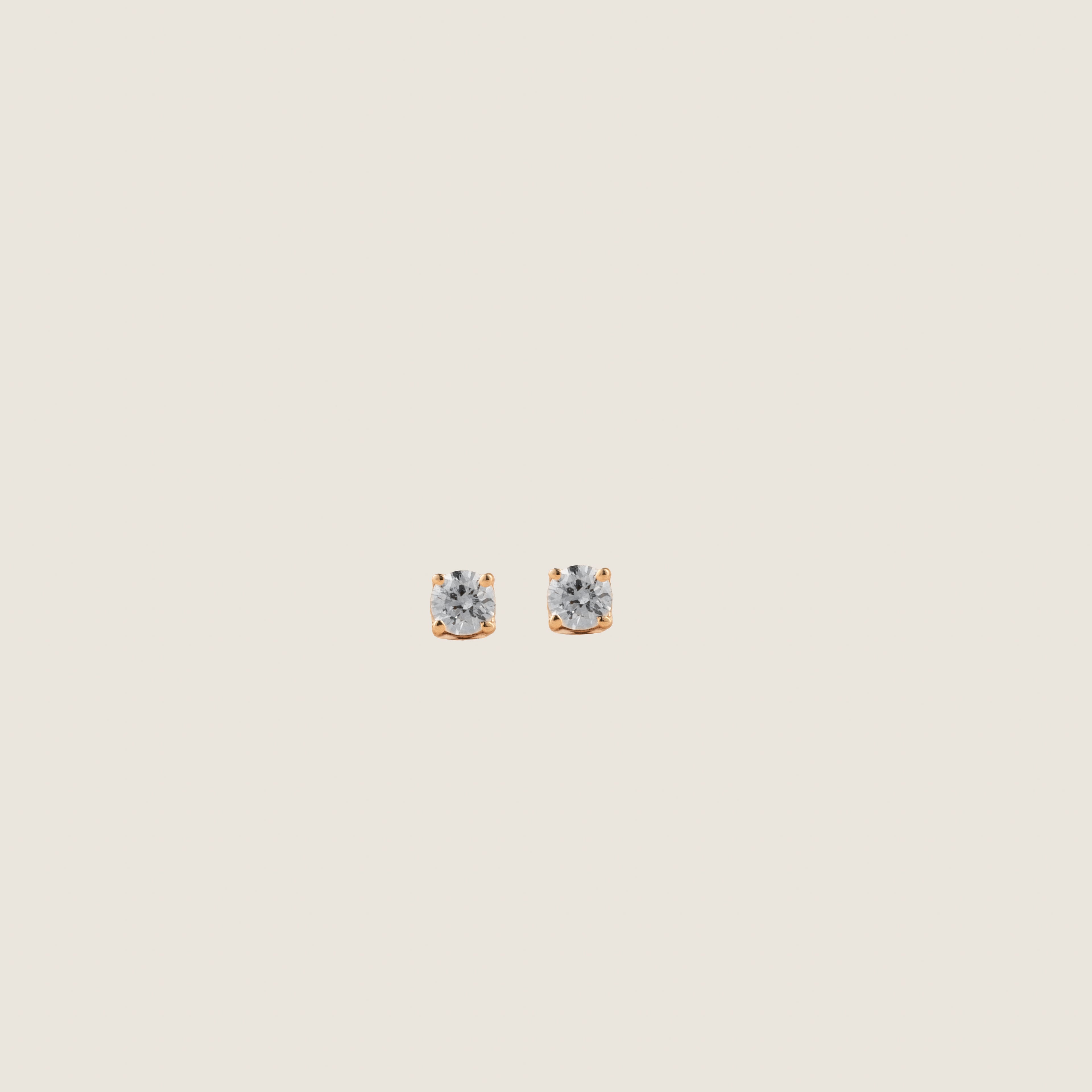 Solitaire Stud Earrings