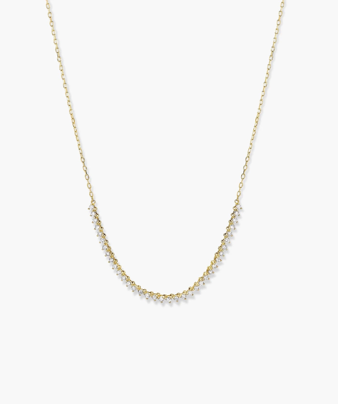Half Tennis Necklace